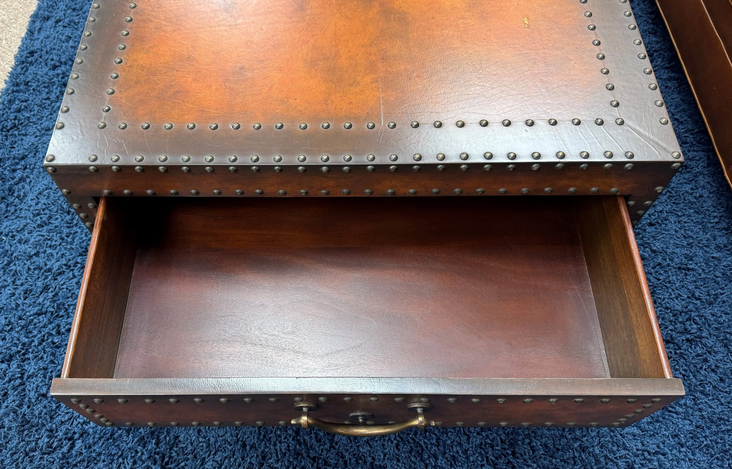 Encore Furniture Gallery-Ralph Lauren Dalton Leather Coffee Table